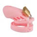 MT - Silicone Short Chastity Cage - Pink photo