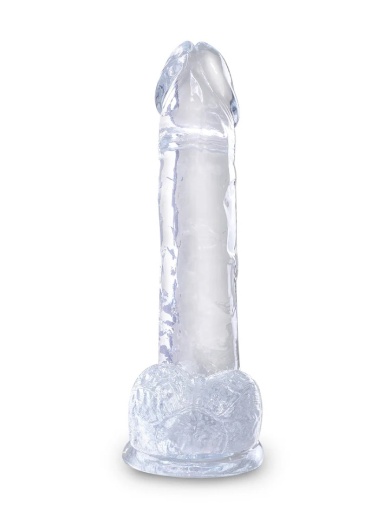 King Cock - 7" 仿真假阳具连阴囊 - 透明 照片