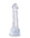 King Cock - 7" 仿真假阳具连阴囊 - 透明 照片-3