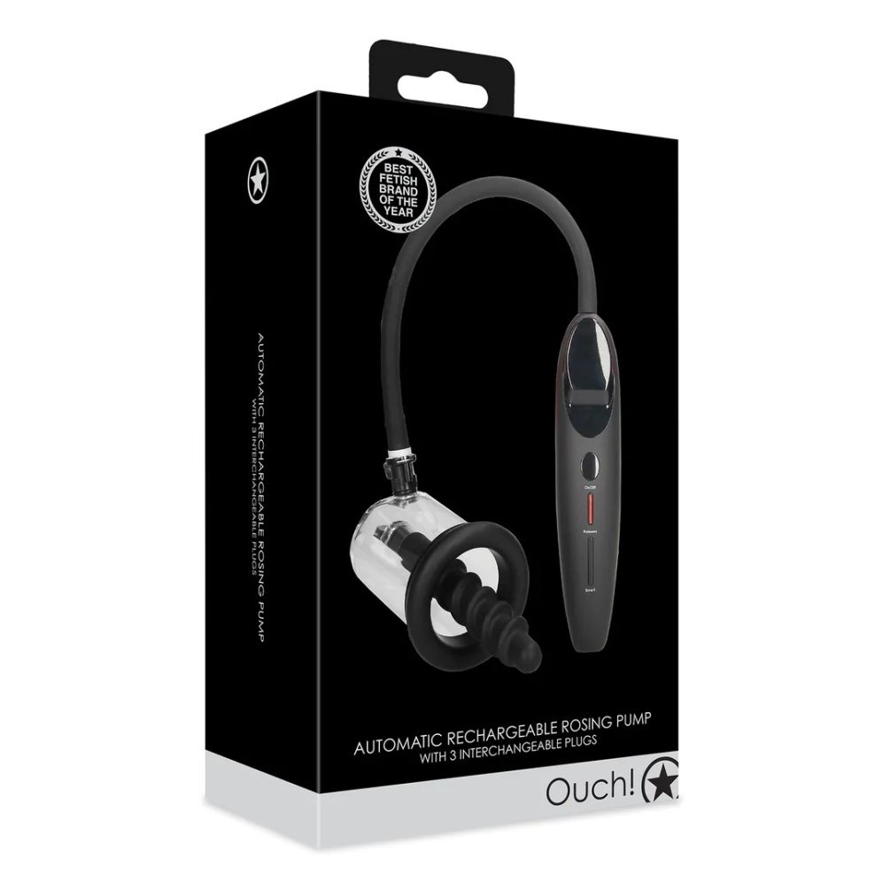 Transform your ass into an eye-catcher with the Automatic Re... Ouch - Auto Rosing Pump - Black photo-7