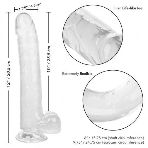 CEN - Size Queen 10" Dildo - Clear photo