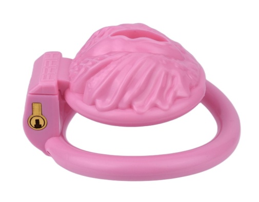 FAAK - Resin Pussy Chastity Cage - Pink photo