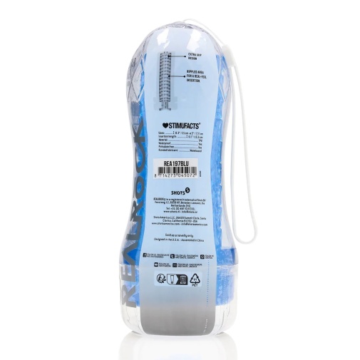 RealRock - Easy Rider Textured Cup Masturbator - Blue photo
