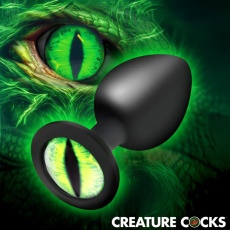 Creature Cocks - 綠色怪物 眼睛後庭塞 中碼 - 黑色 照片
