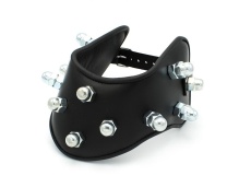 Kiotos - Spikey Nuts Leather Collar - Black photo