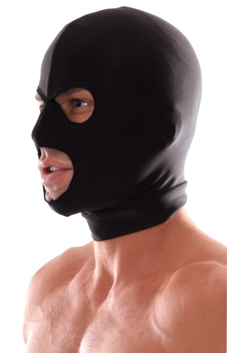 Fetish Fantasy - Spandex 3-Hole Hood - Black photo