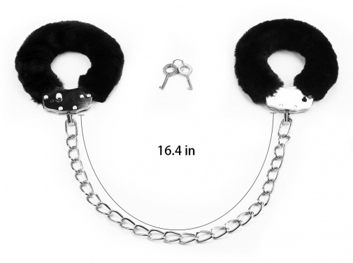 Lovetoy - Fluffy Leg Cuffs - Black photo