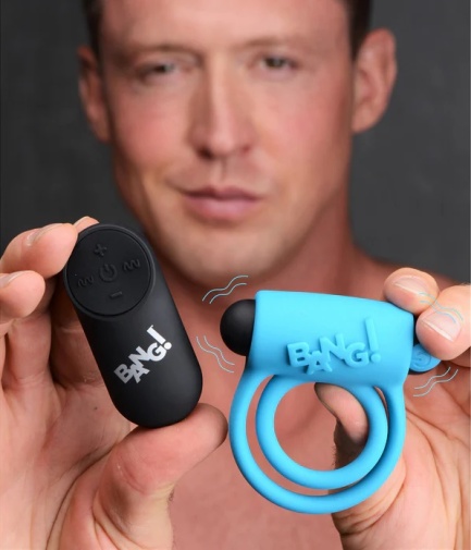 Bang! - 28X Vibro Cock Ring - Blue photo
