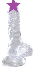 King Cock - 4" Cock w Balls - Clear photo