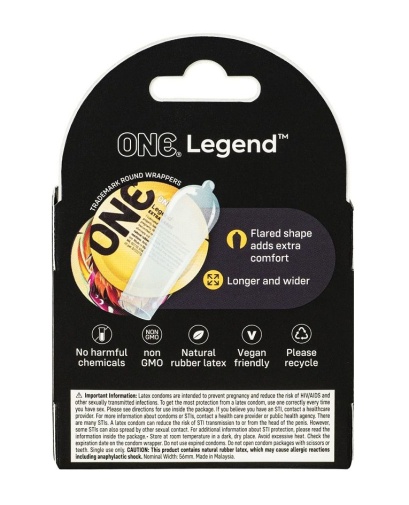 One Condoms - 傳奇加大碼避孕套 3件裝 照片
