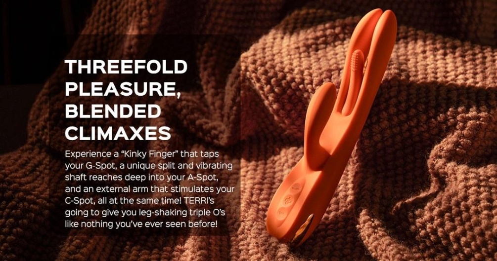 You’ve probably seen hundreds of sex toys, but TERRI stands ... Honey Play Box - Terri Tapping Rabbit App Vibrator - Orange photo-4