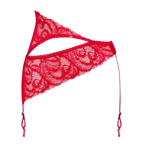 Obsessive - Atenica Garter Belt - Red - M/L photo