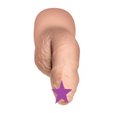 Strap U - Uncut Packer 5.1" 軟身仿真假陽具 - 米色 照片