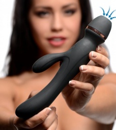 Inmi - Shegasm Supreme 3-in-1 Silicone Stimulator - Black photo