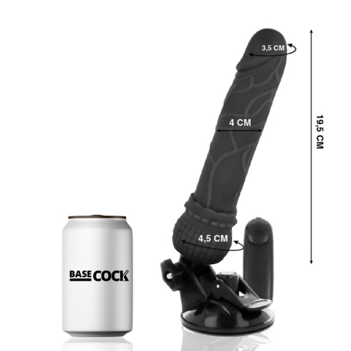 Basecock - Vibro Dildo 19.5cm - Black photo