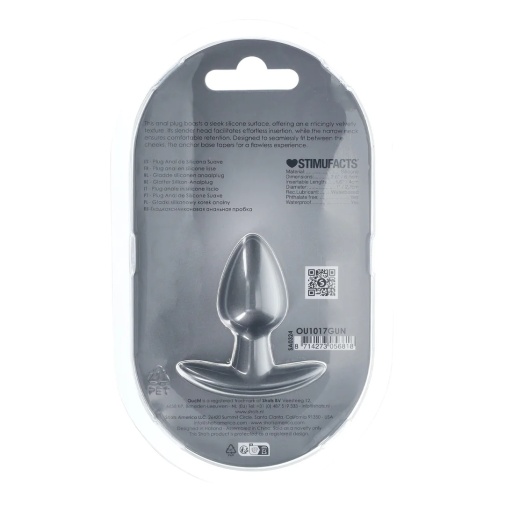 Ouch - Smooth Anal Plug S - Gunmetal 照片