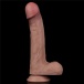 Lovetoy - 9" 雙層構造仿真陽具 - 啡色 照片-6