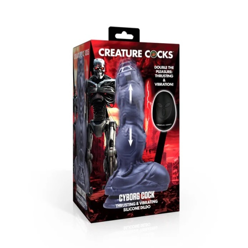 Creature Cocks - 生化人抽插式震動假陽具 - 銀色 照片