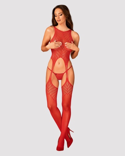 Obsessive - Bodystocking N122 - Red - XL/XXL photo