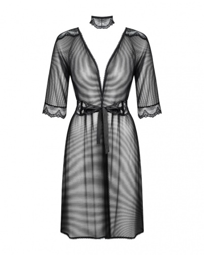 Obsessive - Lucita Peignoir - Black - L/XL photo