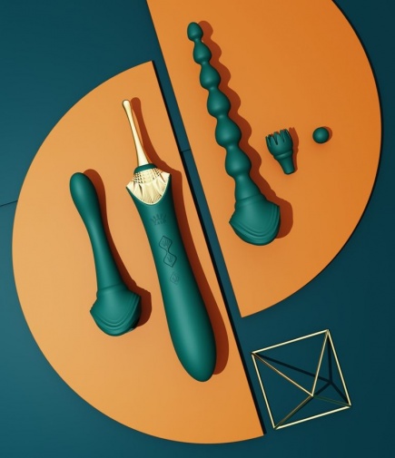 Zalo - Bess 2 Heating Dual Vibrator - Turquoise Green photo