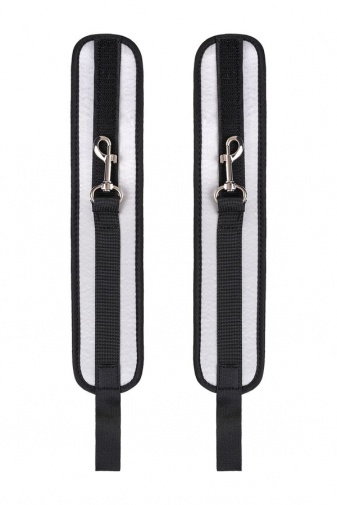 Anonymo - Ankle Cuffs - Silver/Black photo