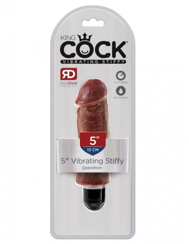 King Cock - Cock 5″ Vibro Stiffy - Brown photo