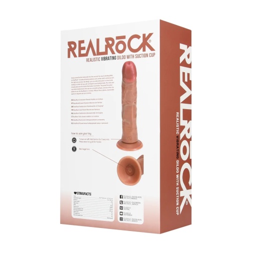 RealRock - 8" Vibro Curve Dildo - Caramel photo