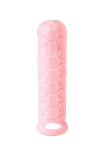 Lola Games - Homme Long 長型帶紋路陰莖套 中碼 - 粉紅色 照片