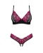 Obsessive - Rosenty Crotchless Set - Black - XL/2XL photo-3