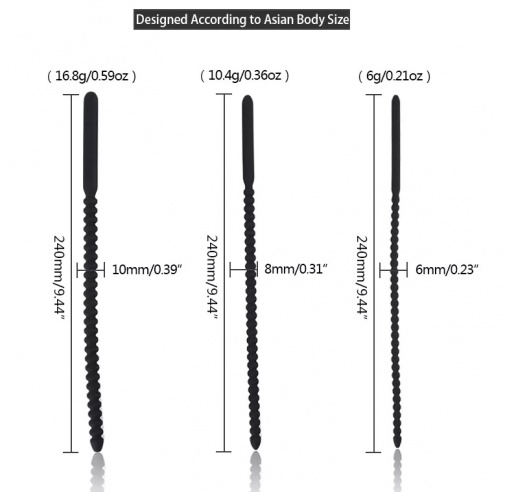 MT - Threaded Urethral Plug L - Black photo