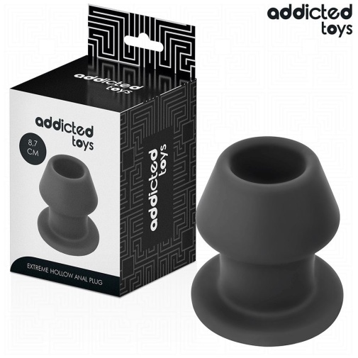 Addicted Toys - Extreme Hollow Anal Plug M - Black photo