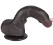 Lovetoy - 7.5" Curved Sliding Skin Dildo - Brown photo-6