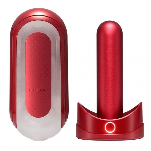 Tenga - Flip Zero 飞机杯连加热座 - 红色 照片