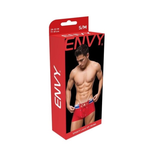 Envy - 运动型系带短版四角内裤 - 红色 - 细码/中码 照片