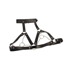Chisa - Breast Harness w O-Ring Chain - Black photo