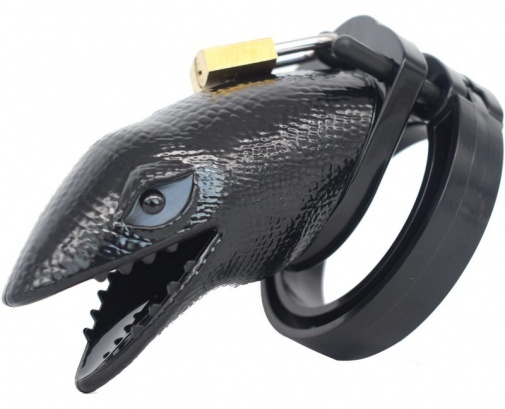 FAAK - Short Crocodile Chastity Cage - Black photo