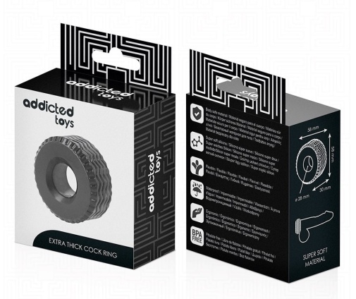 Addicted Toys - Extra Thick Cock Ring - Black photo