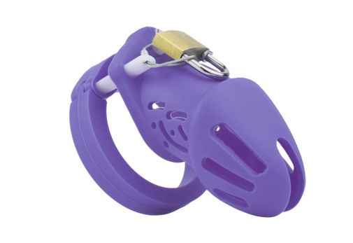FAAK - Silicone Chastity Cage 114 - Purple photo