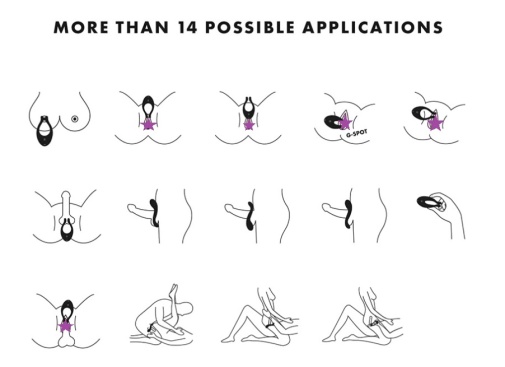 Satisfyer - 无限欢乐多用途震动器 - 黑色 照片