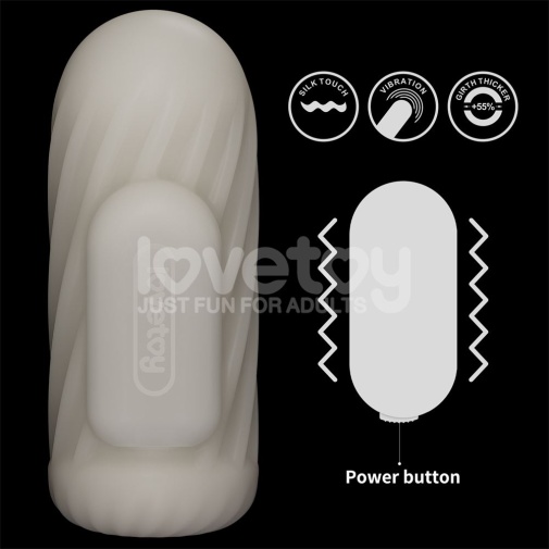 Lovetoy - Knights Ring Vibro 2in1 Sleeve - Spiral photo