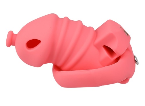 FAAK - Long Resin Chastity Cage - Red photo