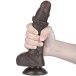 Lovetoy - 7.5" Curved Sliding Skin Dildo - Brown photo