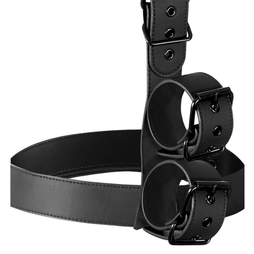 Fetish Submissive - Collar w Cuffs Bondage Set - Black photo