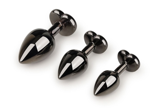 MT - Heart Anal Plug M-size - Gunmetal photo