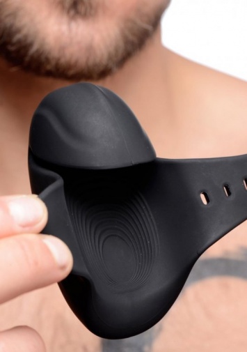 Trinity Vibes - 8X Vibro Penis Stimulator - Black photo