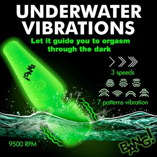 Bang! - 10X Glow Mini Wand Massager - Green photo