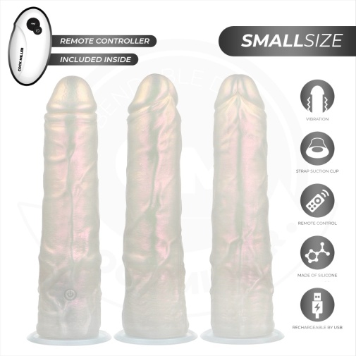 Cock Miller - 19.5cm 可遙控 發光震動假陽具 - 珍珠色 照片