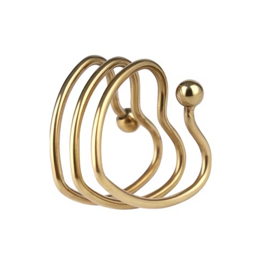 MT - Heart Shaped Cock Ring - Gold photo
