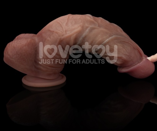 Lovetoy - 10.5" XXL 双层假阳具 - 啡色 照片